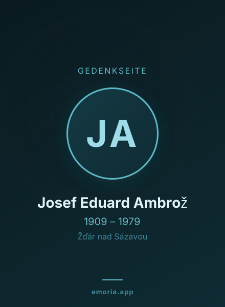 Gedenkportrait von Josef Eduard Ambrož
