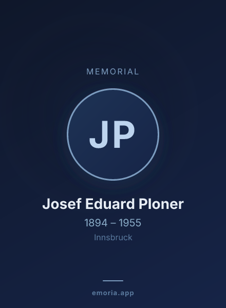 Memorial portrait of Josef Eduard Ploner