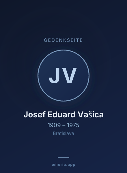 Gedenkportrait von Josef Eduard Vašica