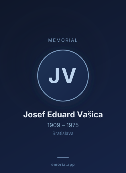 Memorial portrait of Josef Eduard Vašica