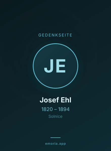 Gedenkportrait von Josef Ehl