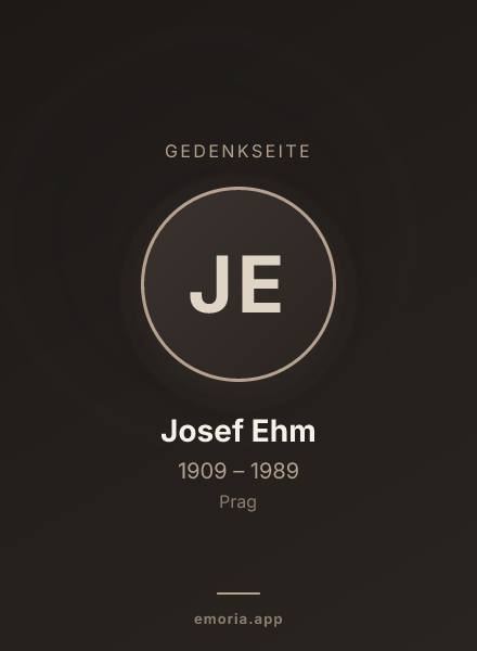 Gedenkportrait von Josef Ehm