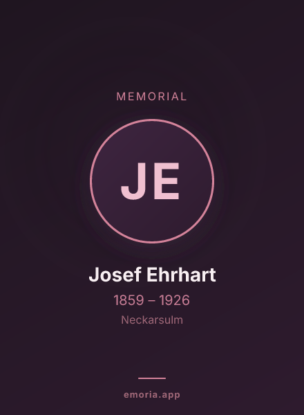 Memorial portrait of Josef Ehrhart