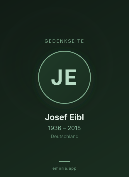 Gedenkportrait von Josef Eibl