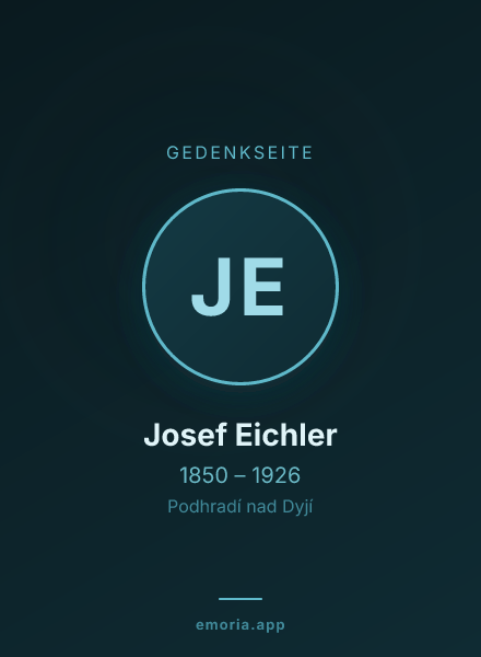 Gedenkportrait von Josef Eichler