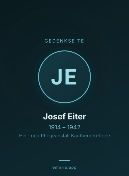 Gedenkportrait von Josef Eiter