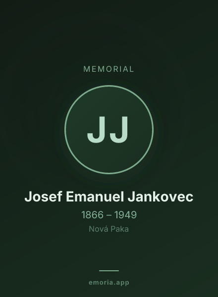 Memorial portrait of Josef Emanuel Jankovec
