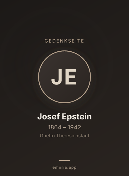 Gedenkportrait von Josef Epstein