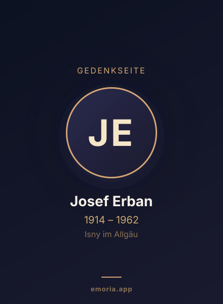 Gedenkportrait von Josef Erban