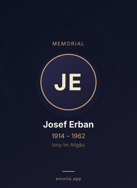 Memorial portrait of Josef Erban