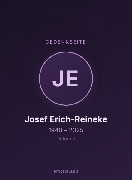 Gedenkportrait von Josef Erich-Reineke