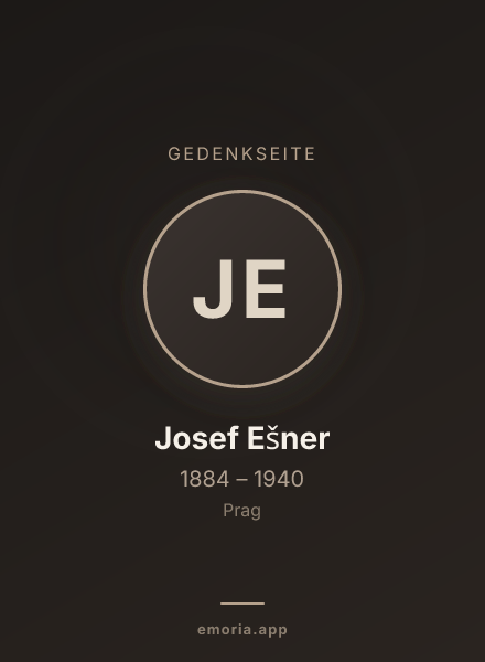 Gedenkportrait von Josef Ešner
