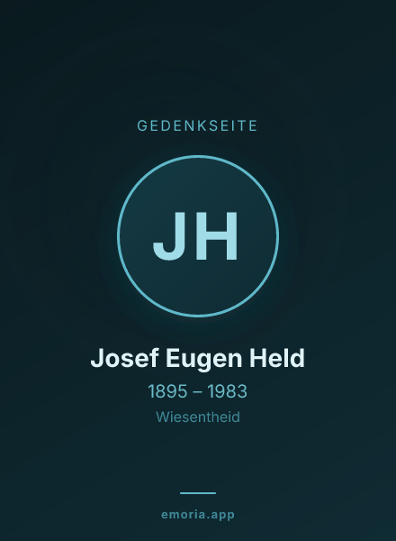Gedenkportrait von Josef Eugen Held