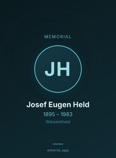Memorial portrait of Josef Eugen Held