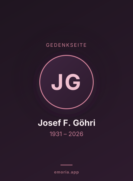 Gedenkportrait von Josef F. Göhri