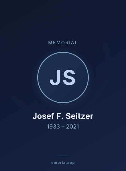 Memorial portrait of Josef F. Seitzer
