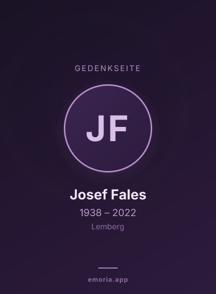 Gedenkportrait von Josef Fales