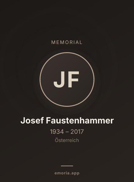 Memorial portrait of Josef Faustenhammer