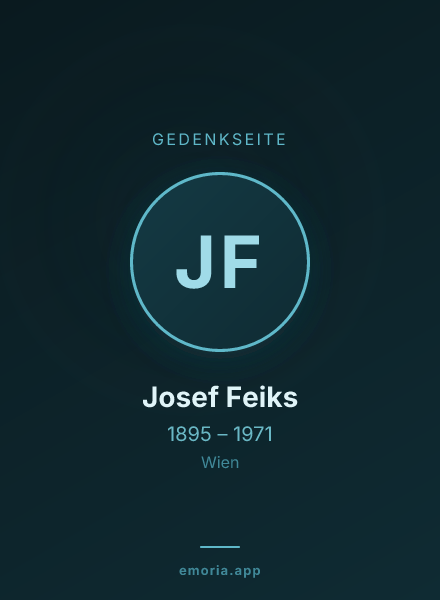 Gedenkportrait von Josef Feiks