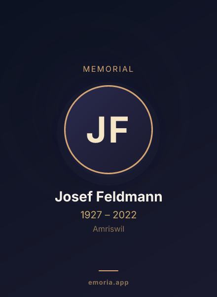 Memorial portrait of Josef Feldmann