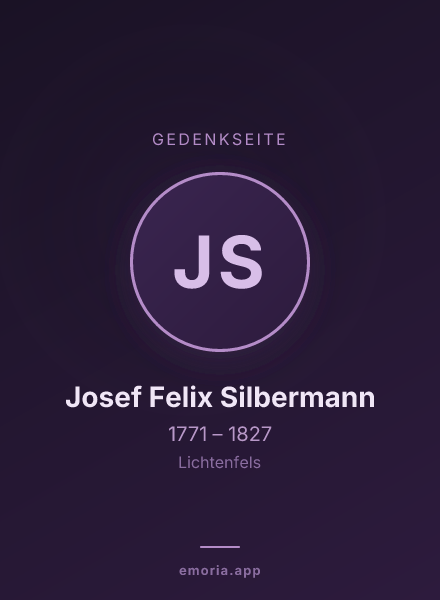 Gedenkportrait von Josef Felix Silbermann