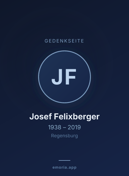 Gedenkportrait von Josef Felixberger