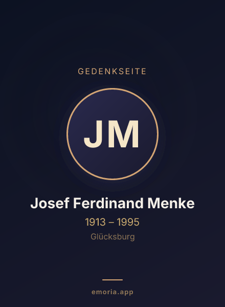 Gedenkportrait von Josef Ferdinand Menke
