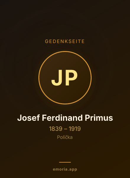 Gedenkportrait von Josef Ferdinand Primus