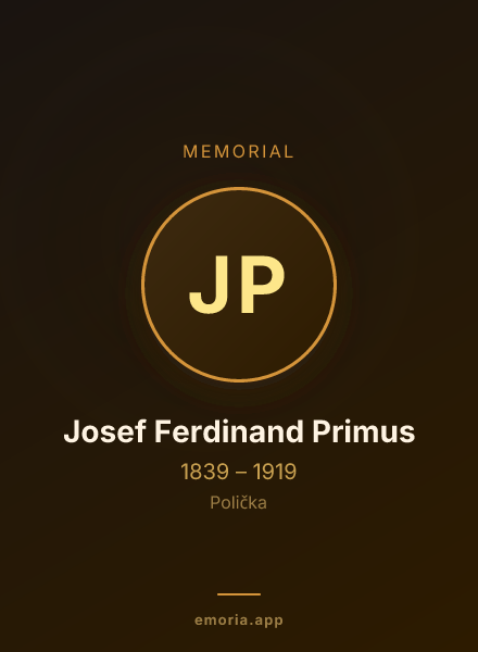 Memorial portrait of Josef Ferdinand Primus