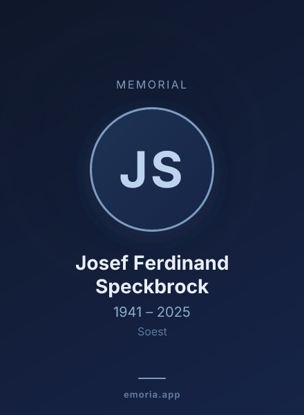 Memorial portrait of Josef Ferdinand Speckbrock