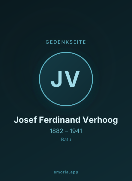 Gedenkportrait von Josef Ferdinand Verhoog