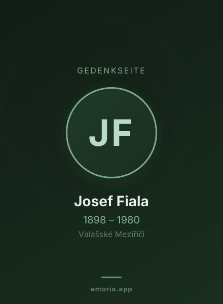 Gedenkportrait von Josef Fiala