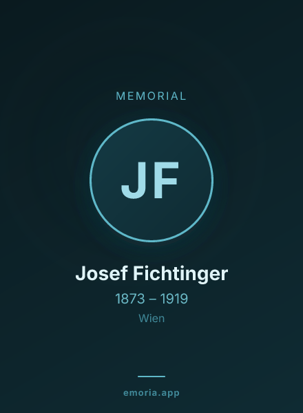 Memorial portrait of Josef Fichtinger