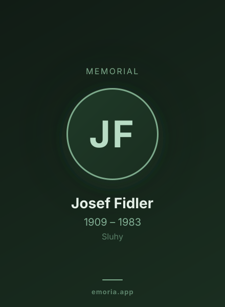 Memorial portrait of Josef Fidler