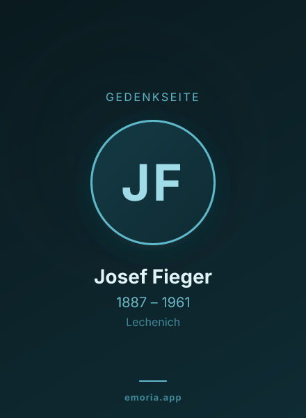 Gedenkportrait von Josef Fieger