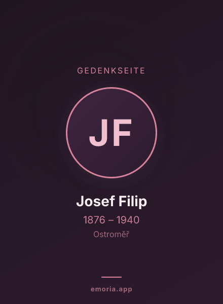 Gedenkportrait von Josef Filip