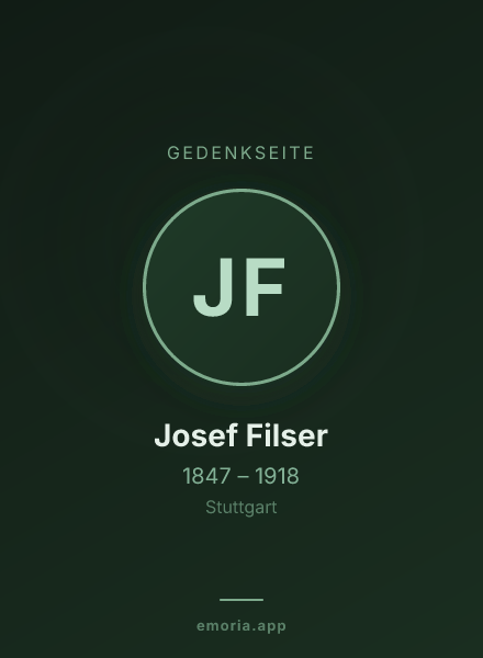 Gedenkportrait von Josef Filser