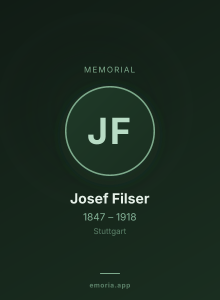 Memorial portrait of Josef Filser
