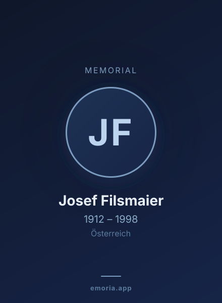 Memorial portrait of Josef Filsmaier