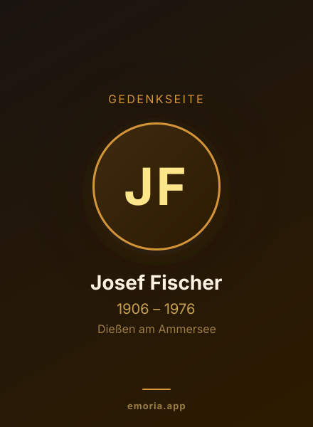 Gedenkportrait von Josef Fischer