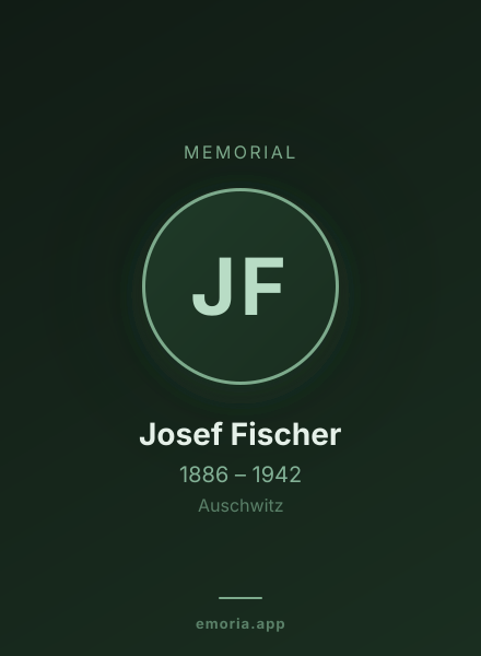 Memorial portrait of Josef Fischer