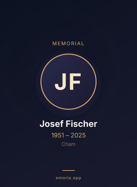 Memorial portrait of Josef Fischer