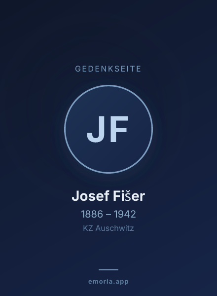 Gedenkportrait von Josef Fišer