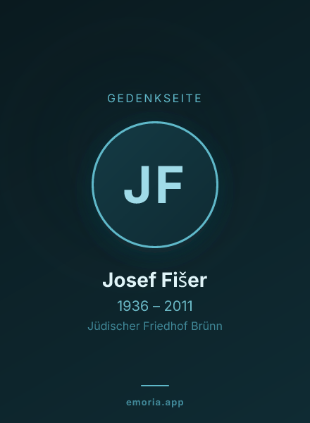 Gedenkportrait von Josef Fišer