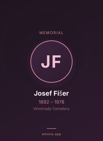 Memorial portrait of Josef Fišer