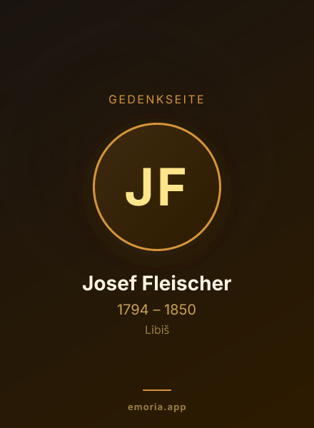 Gedenkportrait von Josef Fleischer