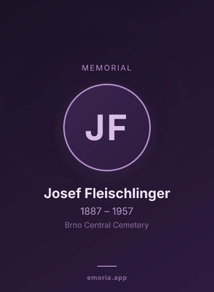 Memorial portrait of Josef Fleischlinger