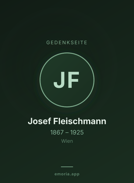 Gedenkportrait von Josef Fleischmann