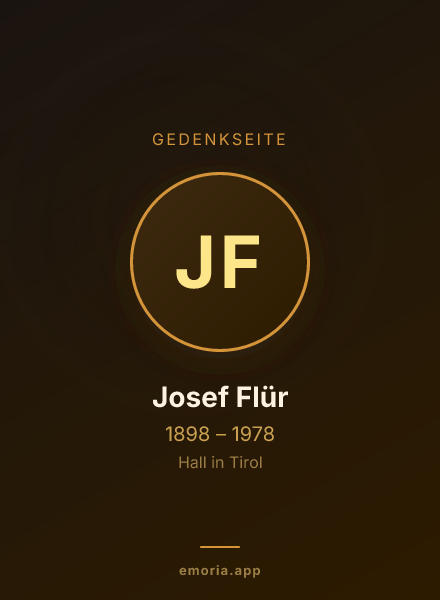 Gedenkportrait von Josef Flür