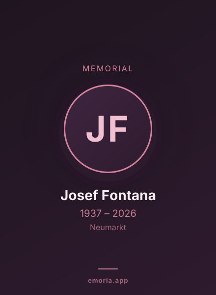 Memorial portrait of Josef Fontana